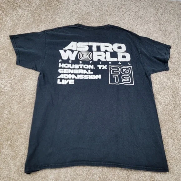 Travis Scott Astroworld Festival Houston 2019 T Shirt Men's Medium - Picture 4 of 4